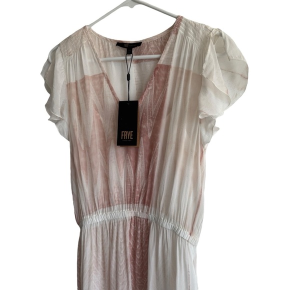 NWT Frye Shibori V-Neck Dress, Deauville Mauve, Size XS - Picture 5 of 12